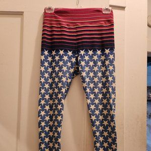 LulaRoe Red, White & Blue STARS & STRIPES Print LEGGINGS *One Size*